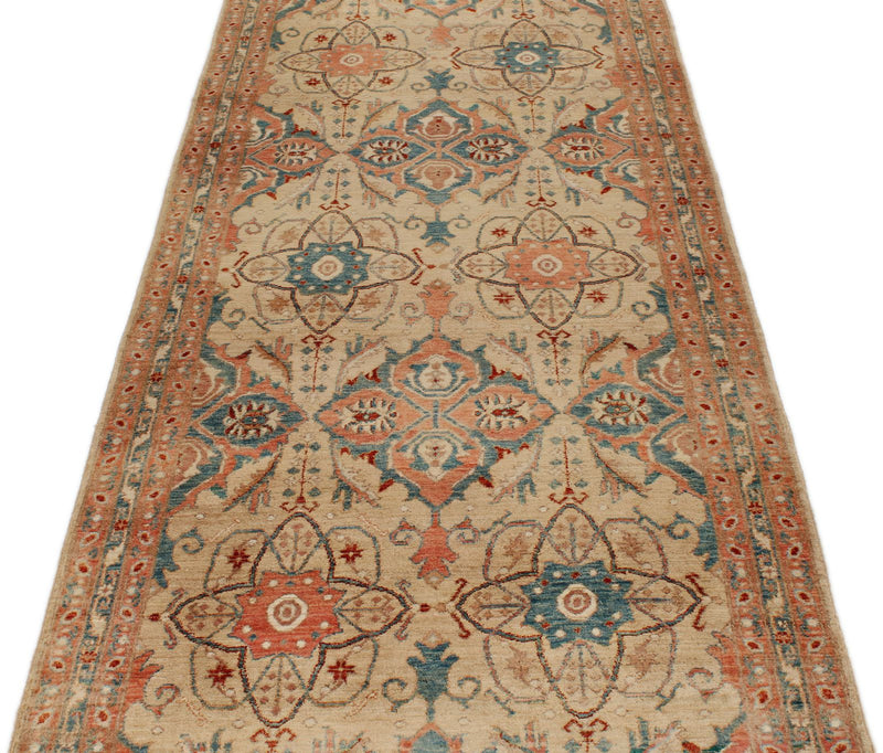 3x14 Rust and Ivory Anatolian Traditional Runner