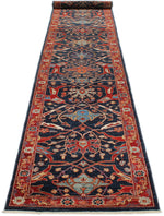 3x16 Navy and Red Anatolian Traditional Runner