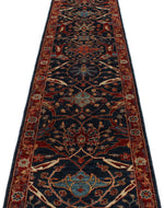 3x16 Navy and Red Anatolian Traditional Runner