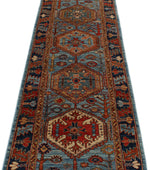 3x16 Light Blue and Navy Anatolian Traditional Runner