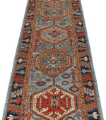 3x16 Light Blue and Navy Anatolian Traditional Runner