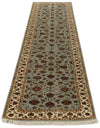 3x12 Light Blue and Ivory Turkish Silk Runner