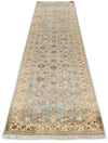 3x12 Light Blue and Ivory Turkish Silk Runner