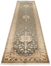 3x12 Light Blue and Ivory Turkish Silk Runner