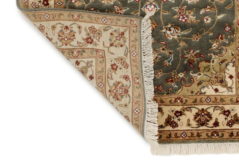 3x12 Light Blue and Ivory Turkish Silk Runner
