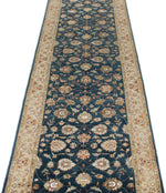 3x12 Navy and Ivory Turkish Silk Runner