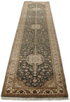 3x12 Gray and Ivory Turkish Silk Runner