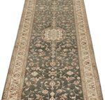 3x12 Gray and Ivory Turkish Silk Runner