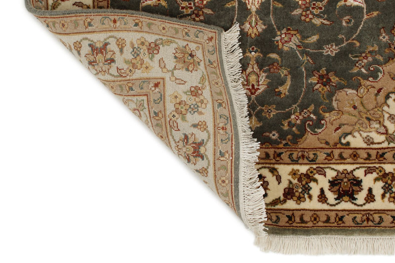 3x12 Gray and Ivory Turkish Silk Runner