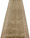 3x10 Light Green and Ivory Turkish Silk Runner