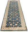 3x10 Navy and Ivory Turkish Silk Runner