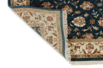 3x10 Navy and Ivory Turkish Silk Runner