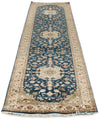 3x10 Navy and Ivory Turkish Silk Runner
