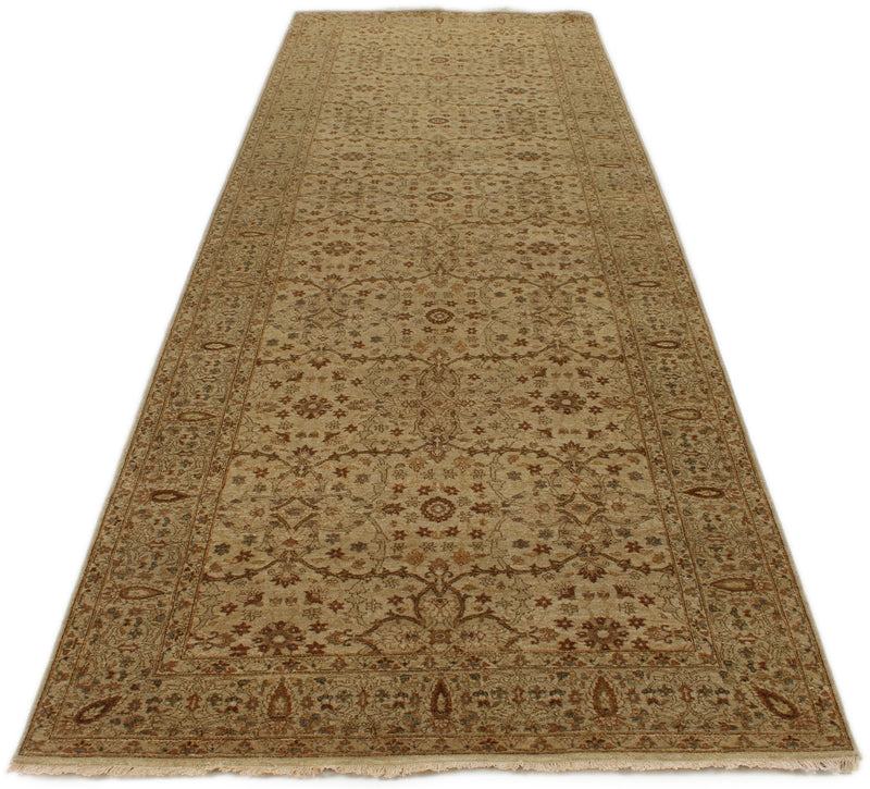 4x12 Ivory and Beige Turkish Oushak Runner