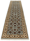 3x12 Light Blue and Ivory Turkish Silk Runner