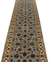 3x12 Light Blue and Ivory Turkish Silk Runner