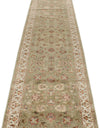3x12 Light Green and Ivory Turkish Silk Runner