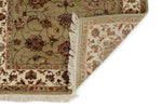 3x12 Light Green and Ivory Turkish Silk Runner