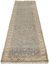 3x10 Light Blue and Ivory Turkish Silk Runner