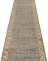 3x10 Light Blue and Ivory Turkish Silk Runner