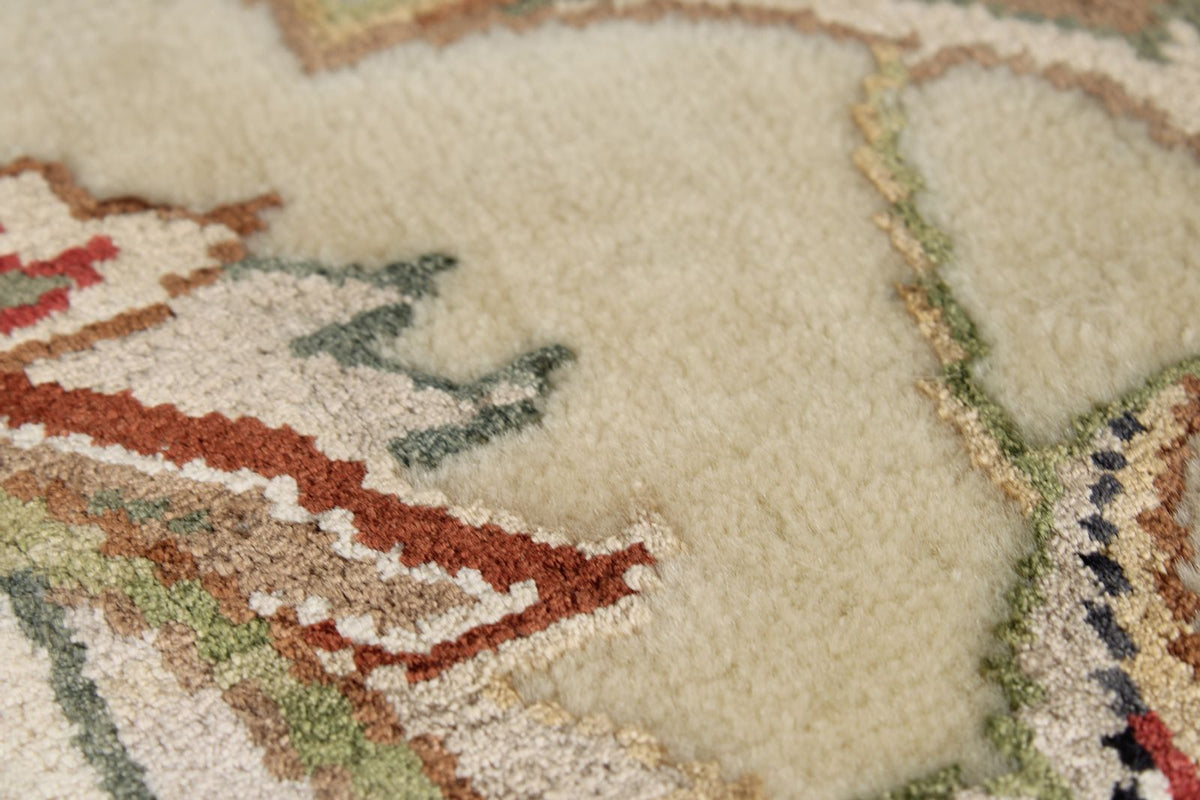 8x8 Gray and Ivory Turkish Silk Rug
