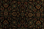 9x12 Black and Ivory Turkish Traditional Rug