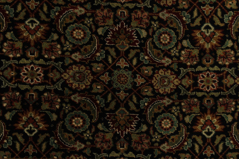 9x12 Black and Ivory Turkish Traditional Rug
