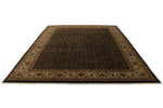 9x12 Black and Ivory Turkish Traditional Rug