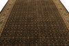 9x12 Black and Ivory Turkish Traditional Rug
