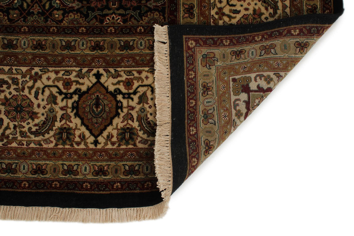 9x12 Black and Ivory Turkish Traditional Rug
