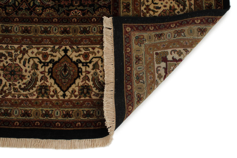 9x12 Black and Ivory Turkish Traditional Rug