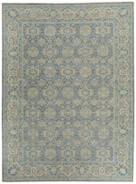 10x14 Gray and Light Blue Anatolian Tribal Rug