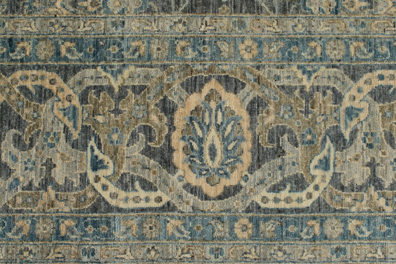 10x14 Gray and Light Blue Anatolian Tribal Rug