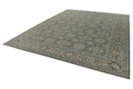 10x14 Gray and Light Blue Anatolian Tribal Rug