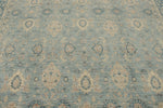 9x12 Blue and Ivory Anatolian Tribal Rug