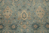 9x12 Blue and Ivory Anatolian Tribal Rug