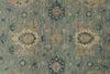 9x12 Blue and Ivory Anatolian Tribal Rug