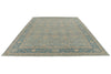 9x12 Blue and Ivory Anatolian Tribal Rug