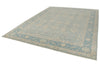 9x12 Blue and Ivory Anatolian Tribal Rug