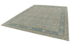 9x12 Blue and Ivory Anatolian Tribal Rug