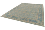 9x12 Blue and Ivory Anatolian Tribal Rug