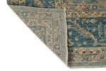 9x12 Blue and Ivory Anatolian Tribal Rug