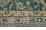 9x12 Blue and Ivory Anatolian Tribal Rug