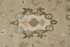 9x12 Ivory and Light Blue Turkish Oushak Rug