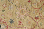 9x12 Yellow and Ivory Turkish Oushak Rug