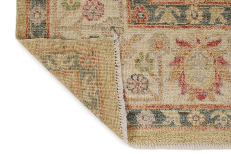 9x12 Yellow and Ivory Turkish Oushak Rug
