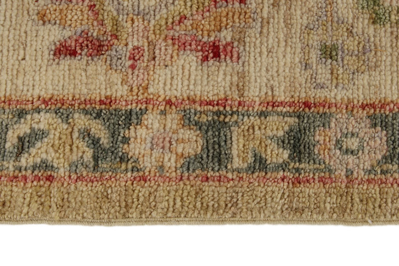 9x12 Yellow and Ivory Turkish Oushak Rug
