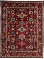 9x12 Red and Multicolor Anatolian Traditional Rug