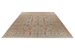 9x12 Gray and Multicolor Turkish Tribal Rug