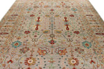 9x12 Gray and Multicolor Turkish Tribal Rug
